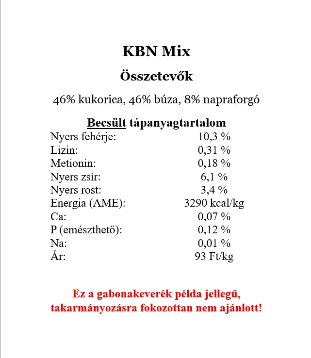 takarmány házilag